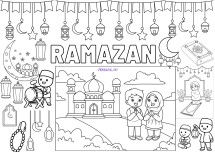 ramazan poster boyama 8A4