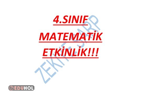 4.SINIF ÇARPMA-BÖLME İŞLEMİ PROBLEMİ