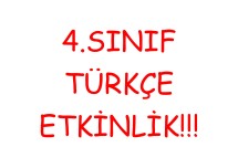 4.sınıf-Türkçe- gerçek-mecaz-terim anlamlı kelimeler-etkinli-süreç değerlendirme