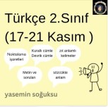 2. Sınıf Türkçe Dersi (17-21 Kasım)