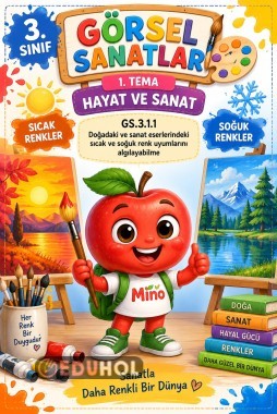 🎨 3. Sınıf Görsel Sanatlar – 1. Tema: Hayat ve Sanat GS.3.1.1 – Sıcak ve Soğuk Renkleri Keşfediyorum