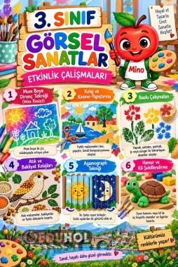🎨 3. Sınıf Görsel Sanatlar Çalışmaları 🍎