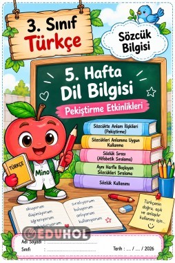 📚🍎 3. SINIF TÜRKÇE | 5. HAFTA DİL BİLGİSİ PEKİŞTİRME ETKİNLİKLERİ