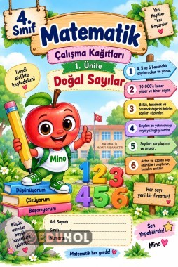📚 4. Sınıf Matematik – Doğal Sayılar Çalışma Kâğıtları
