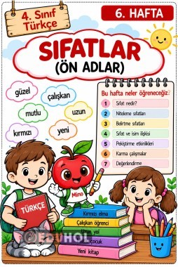 📚✏️ 4. SINIF TÜRKÇE 6. HAFTA – SIFATLAR (ÖN ADLAR)