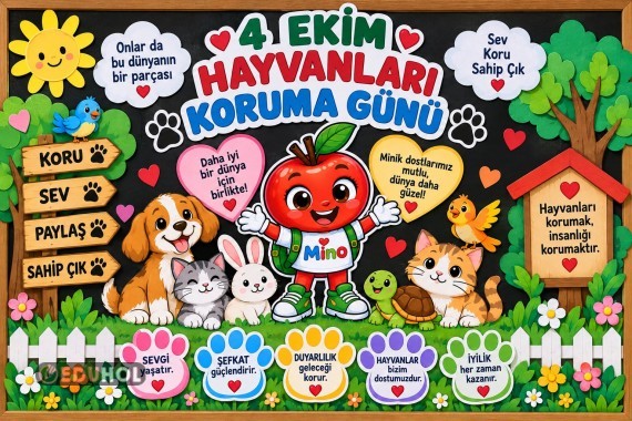 🐾 4 Ekim Hayvanları Koruma Günü Pano Çalışması