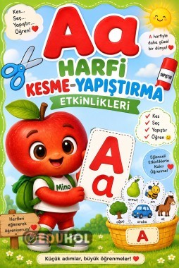 🍎 A Harfi Kesme–Yapıştırma Etkinlikleri ✂️❤️