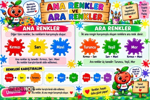 🎨 Ana Renkler ve Ara Renkler