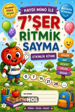 🍎✨ Haydi Mino ile 7'şer Ritmik Sayma Etkinlik Kitabı ✨🍎