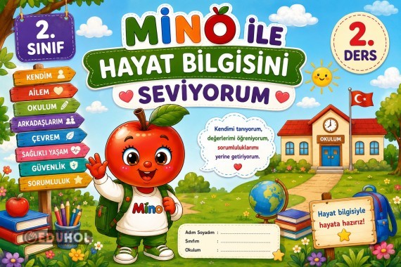 🍎 Mino ile Hayat Bilgisini Seviyorum – 2. Sınıf | 2. Ders 🌍📚