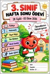 🍎📚 3. Sınıf 3. Hafta Sonu Ödev ve Etkinlikleri