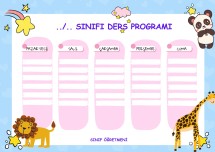 Ders Programı Şablonu