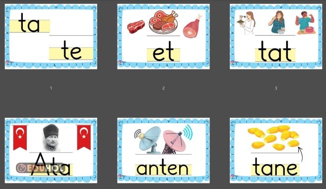 ta, te, Ata, tane, anten, et
