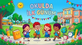 Okulda İlk Günüm Dijital Pano