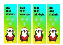 Penguen Kitap Ayraçları 5 Farklı Renk
