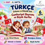 2. Sınıf 6. Hafta Türkçe: Cumhuriyet Bayramı ve Büyük Harfler | 6 Sayfalık Renkli Etkinlik Seti