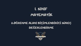 MATEMATİK-6.ÖĞRENME ALANI BİÇİMLENDİRİCİ SÜREÇ DEĞERLENDİRME VE DERECELEME ÖLÇEĞİ