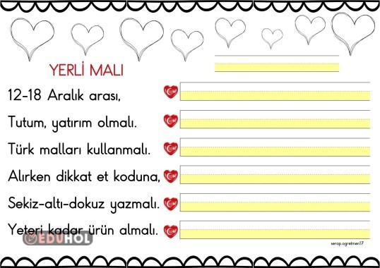 Yerli Malı güzel yazı çalışması