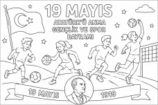 19 Mayıs boyama sayfası