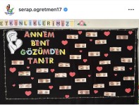 Annem beni gözümden tanır pano çalışması