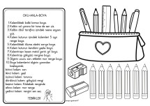 Ş sesi OKU-ANLA-BOYA 2 (sıra sayıları temalı)