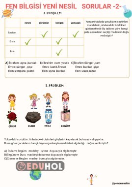 Fen bilgidi yeni nesil sorular