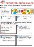 GEOMETRİK ÇİSİMLERLE İLGİLİ PROBLEM ÇALIŞMASI