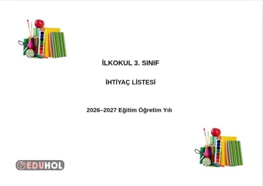 3.SINIF İHTİYAÇ LİSTESİ