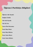 Öğrenci Portfolyo Dosyası için Bilgi formu
