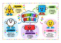 GEOMETRİK ŞEKİLLER PANO(5 SAYFA)