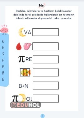 4 Sayfa Ücretsiz Resfebe Çalışması PDF