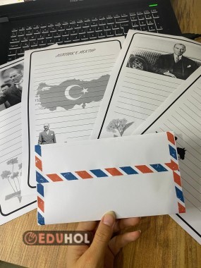 10 Kasım Atatürk'e Mektup Şablonu Zarflı