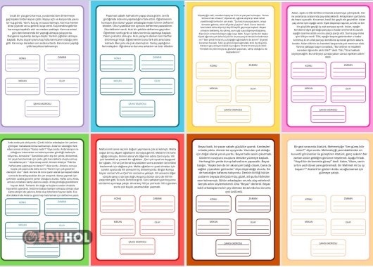 3.SINIF HİKAYE UNSURLARI 10 METİN ÇALIŞMASI