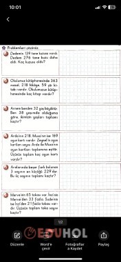 Toplama işlemi Problemleri 5-6