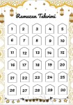 Ramazan Takvimi Şablonu