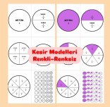 Renkli- Renksizz kesir modelleri