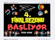 4.SINIF DİJİTAL PANO ( 4. SEZON FİNALİ BAŞLIYOR )