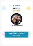 3.Sınıf Yeni Nesil 12 Paragraf Sorusu