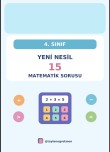 4. Sınıf Matematik 15 Adet Yeni Nesil Soru (Genel Tekrar)