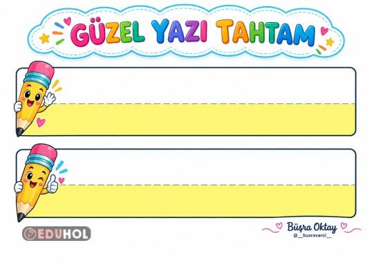 GÜZEL YAZI TAHTAM - YAZ-SİL
