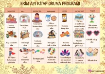 Ekim Ayı Kitap Okuma Programı- Tüm Sınıflar