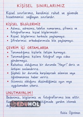 Çevrimiçi güvenliğin ve kişisel sınırlar