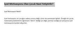 İçsel Motivasyon Nasıl Sağlanır