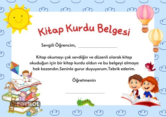 KİTAP KURDU BELGESİ