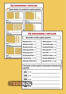 ÜÇ BASAMAKLI DOĞAL SAYILAR MODELLEME VE OKUMA