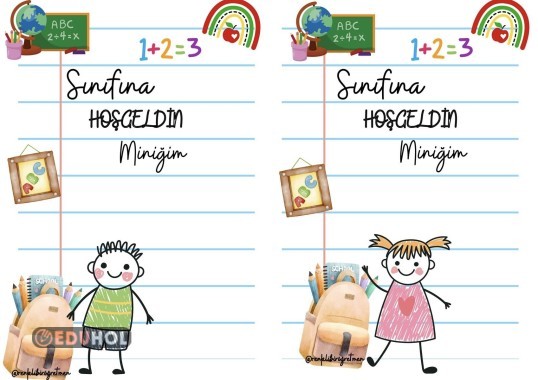 Uyum haftası için hediyelik şablon