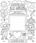 OKULDA İLK GÜNÜM BOYAMA