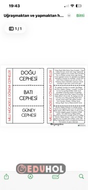 Milli mücadele dönemi cepheler