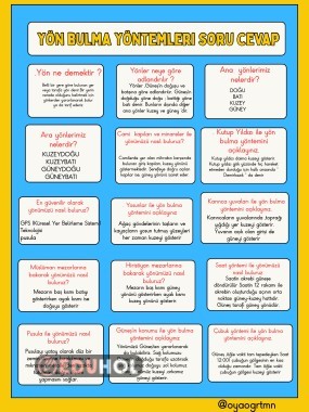 Yön bulma yöntemleri soru cevap