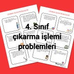 4. Sınıf çıkarma işlemi problemleri